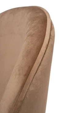 Set di 4 sedie imbottite eleganti in velluto beige - Achito