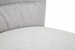 Set di 2 sedie imbottite in tessuto nero e grigio - Leo