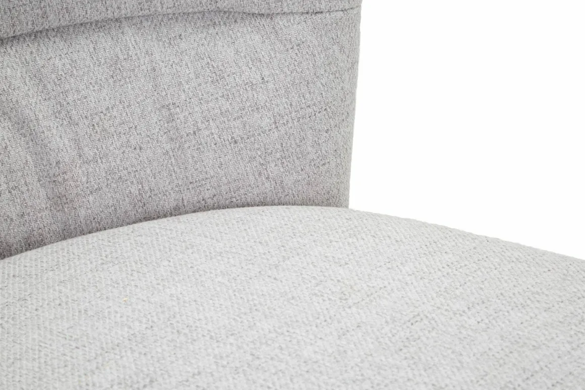 Set di 2 sedie imbottite in tessuto nero e grigio - Leo
