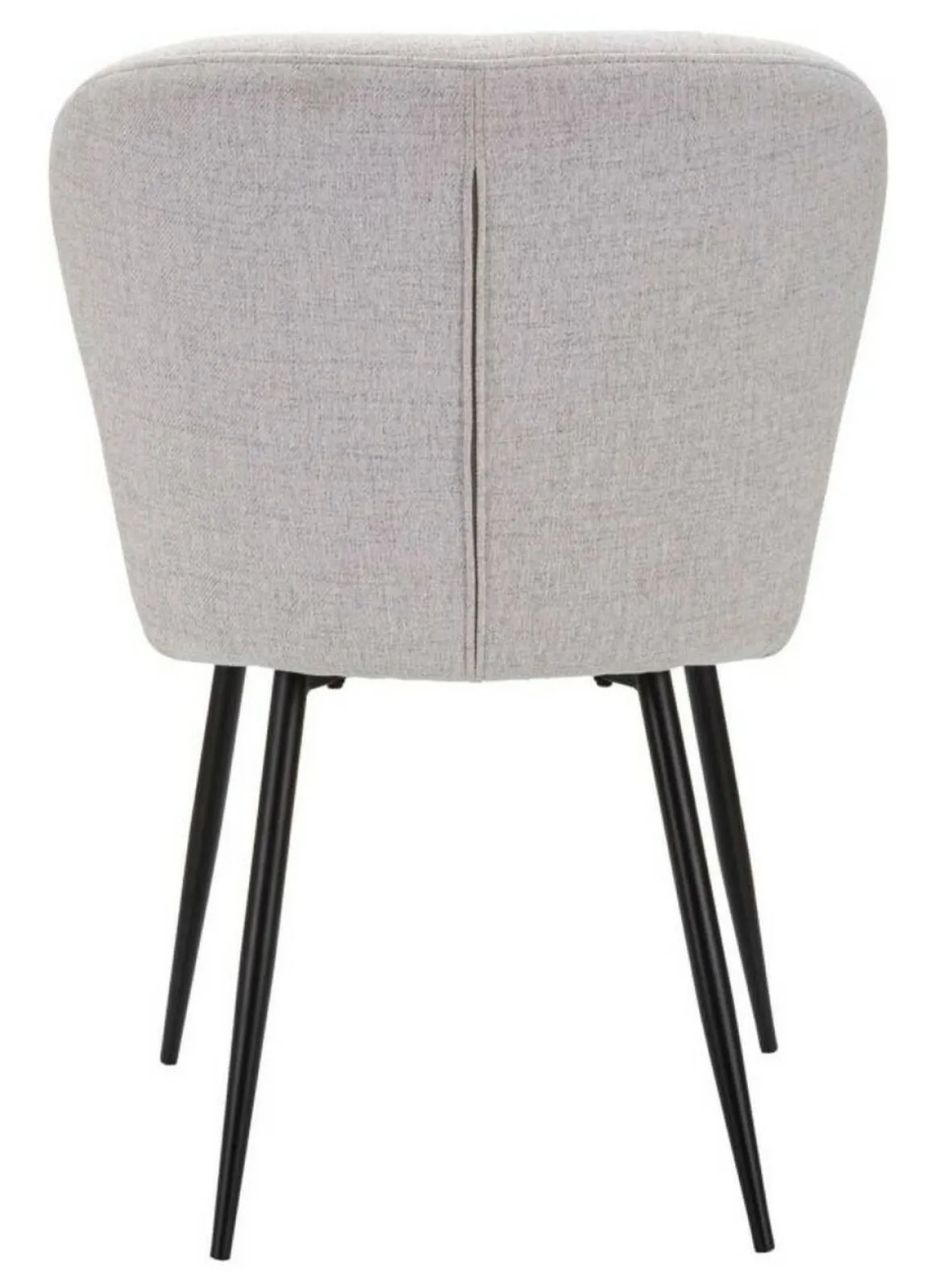 Set di 2 sedie imbottite in tessuto nero e grigio - Leo