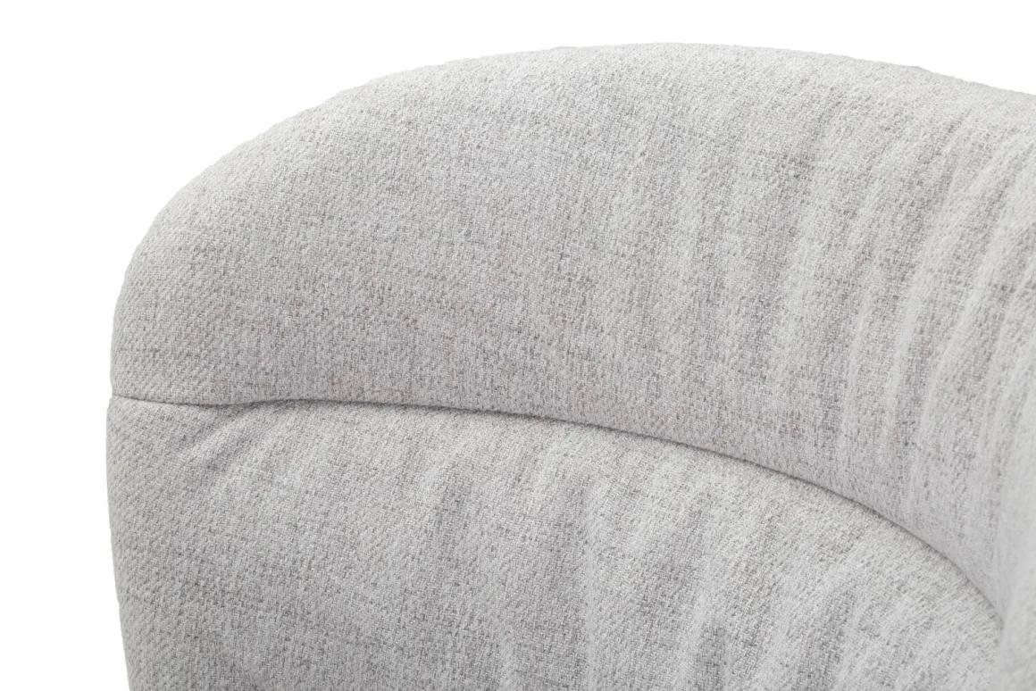 Set di 2 sedie imbottite in tessuto nero e grigio - Leo