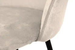 Sedie > Dmora Set di 2 sedie imbottite in velluto - Achito Grigio Chiaro