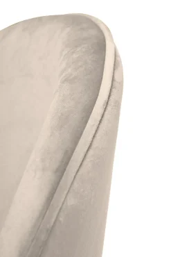 Sedie > Dmora Set di 2 sedie imbottite in velluto - Achito Grigio Chiaro