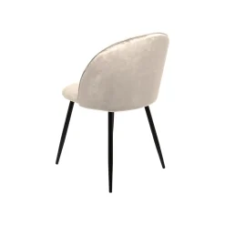 Sedie > Dmora Set di 2 sedie imbottite in velluto - Achito Grigio Chiaro