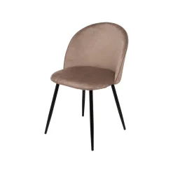 Cucina|Salotto > Dmora Set di 4 sedie moderne imbottite in velluto tortora - Arter Grigio Tortora
