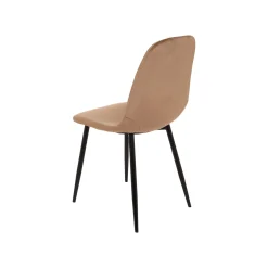 Set di 4 sedie pranzo imbottite in velluto beige - Arter