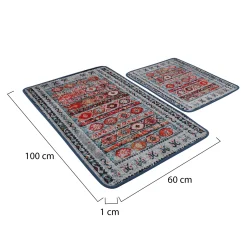 Set di 2 tappeti da bagno Dyersburg, 100x60 cm, Multicolore