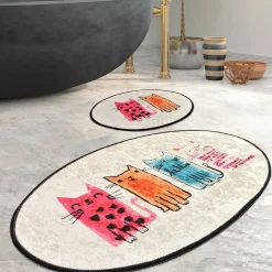 Set di 2 tappeti da bagno Pekin, 100x60 cm, Multicolore