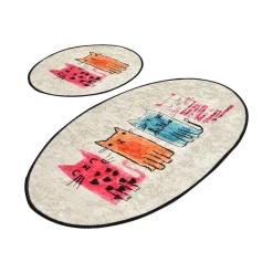 Set di 2 tappeti da bagno Pekin, 100x60 cm, Multicolore