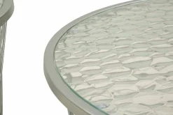 Set di 4 tavolini da salotto Cabiaglio, 70x70 h55 cm, Argento