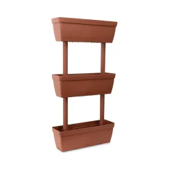 Oggettistica|Vasi > Dmora Set di 3 vasi Aldunga, 49x22h16 cm, Marrone