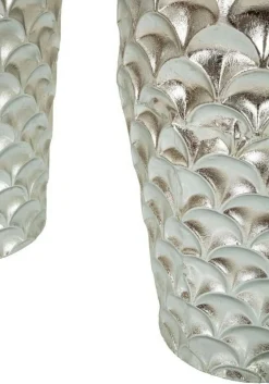 Oggettistica|Vasi > Dmora Set di 2 vasi Premezzo, 37x37 h92 cm, Argento
