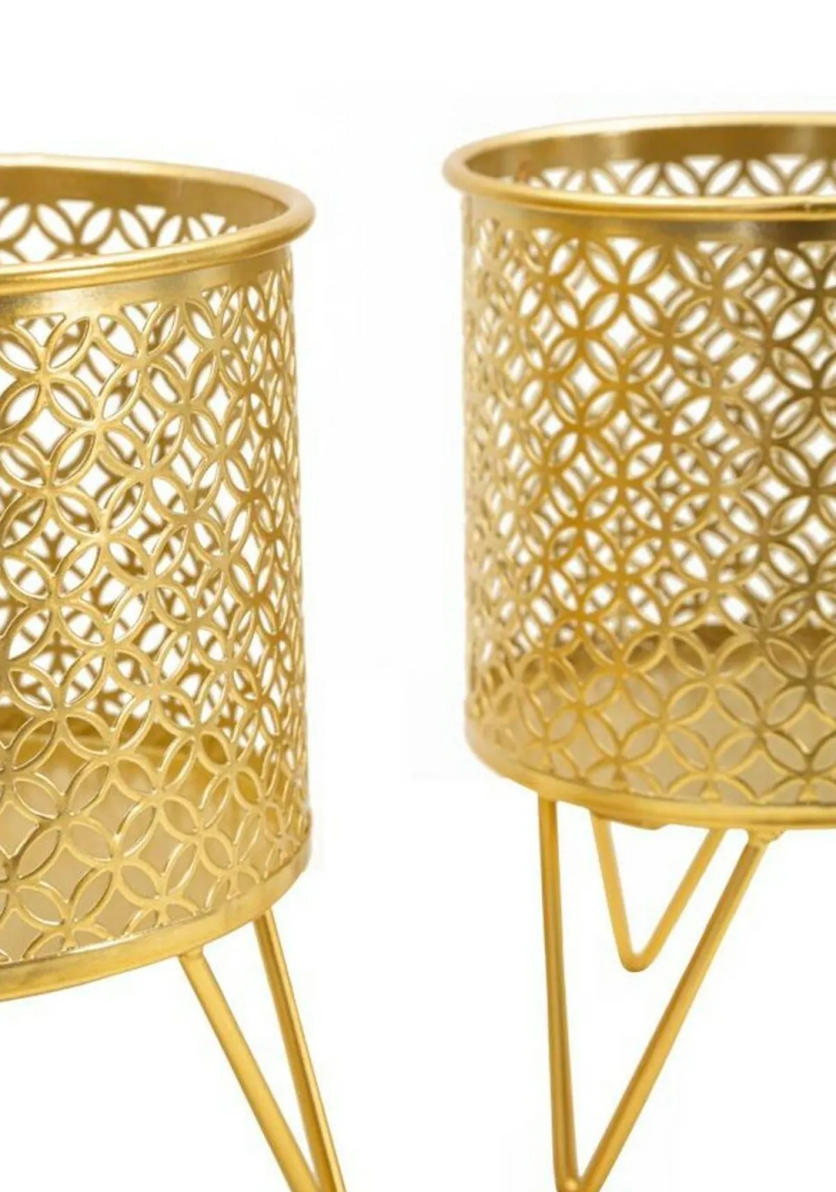 Oggettistica|Vasi > Dmora Set di 2 vasi Vif, 16x16 h20 cm, Oro