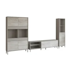 Mobili Soggiorno > Dmora Set Mobili da Soggiorno Modulabile 7 Ripiani, 7 Ante - Nibionno Beige Chiaro