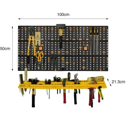 Oggettistica > Dmora Set porta utensili Domiziana, cm 100x22h50, Nero