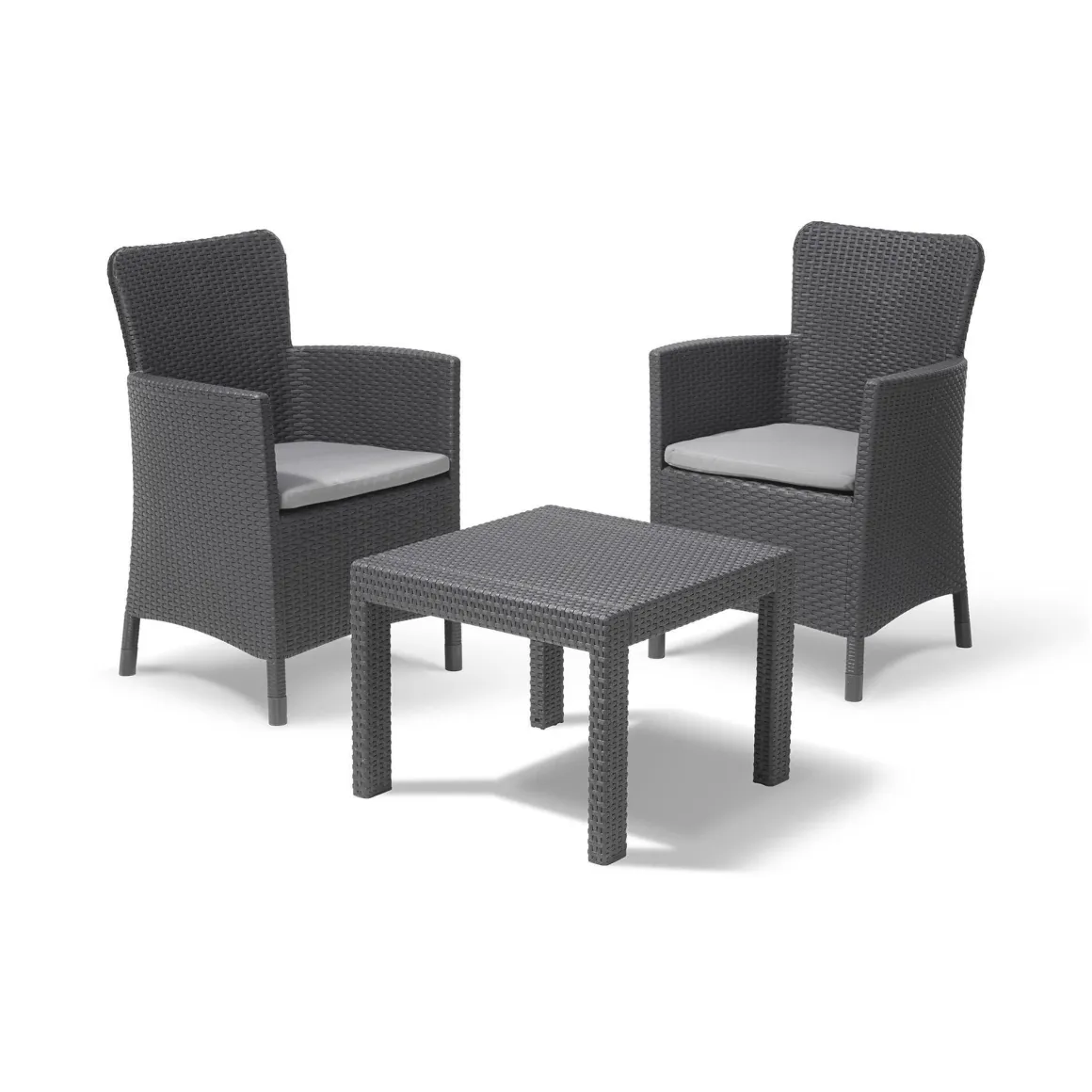 Set salotto balcone 2 poltrone antracite - Brooks