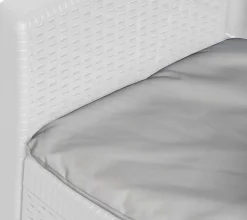 Salotti Da Giardino > Dmora Set Salotto da Esterno Bianco Bianco Salottino 4 Posti, Tavolo 10 Posti Posti un Tavolino, Impermeabile Idrorepellente Made in Italy - Domaso Bianco, Bianco