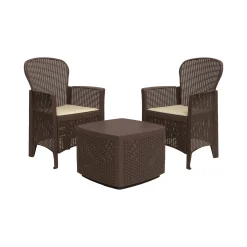 Outdoor > Dmora Set salotto da esterno Dakain, 100% Made in Italy, Marrone