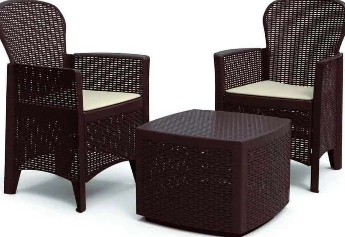 Outdoor > Dmora Set salotto da esterno Dakain, 100% Made in Italy, Marrone