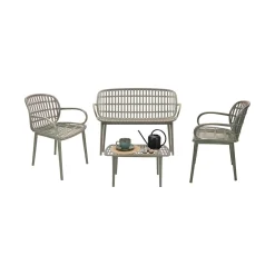 Set Da Esterno|Salotti Da Giardino > Dmora Set salotto da esterno Jurij, Tortora Grigio Tortora