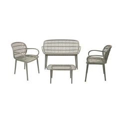Set Da Esterno|Salotti Da Giardino > Dmora Set salotto da esterno Jurij, Tortora Grigio Tortora