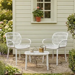 Set salotto da esterno Kupang, Bianco