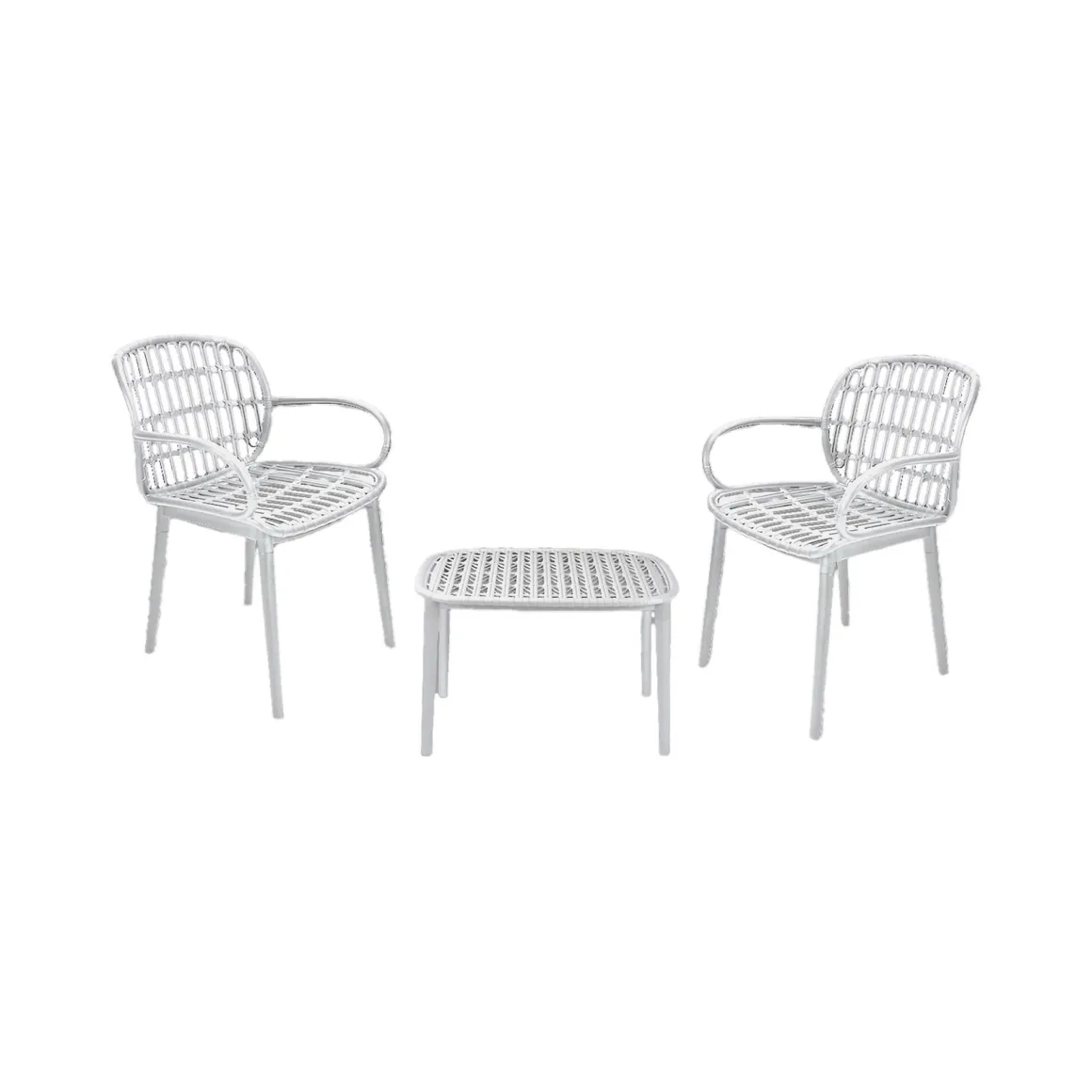 Set salotto da esterno Kupang, Bianco