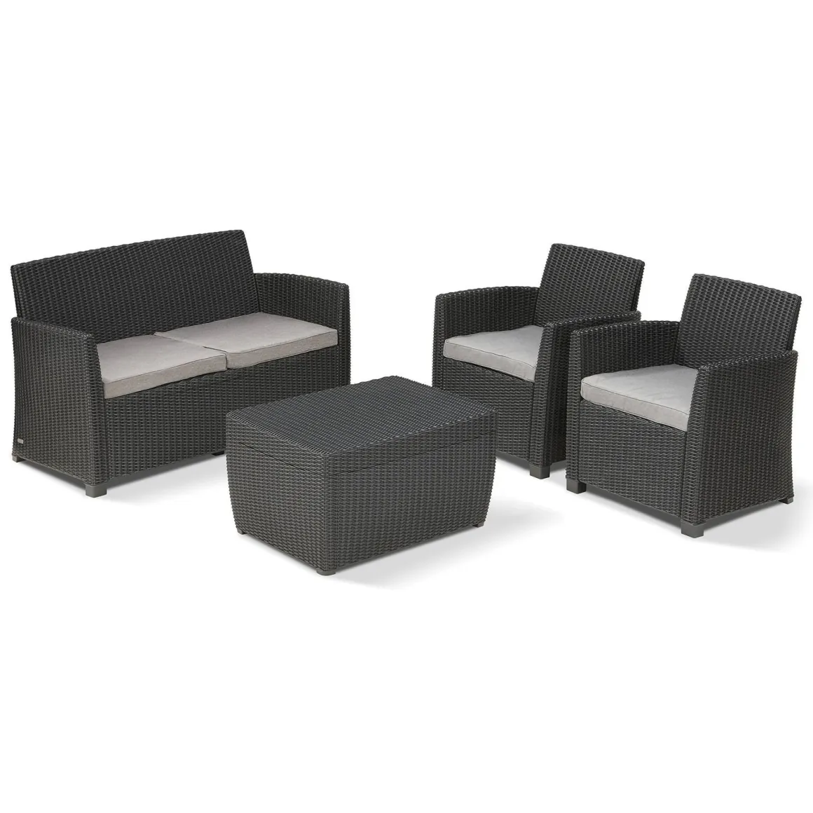 Set salotto da esterno Langley, 135x72 h76 cm, Antracite