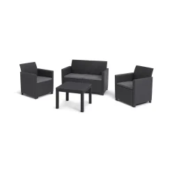 Set salotto da esterno Nepean, 113x65 h74 cm, Antracite