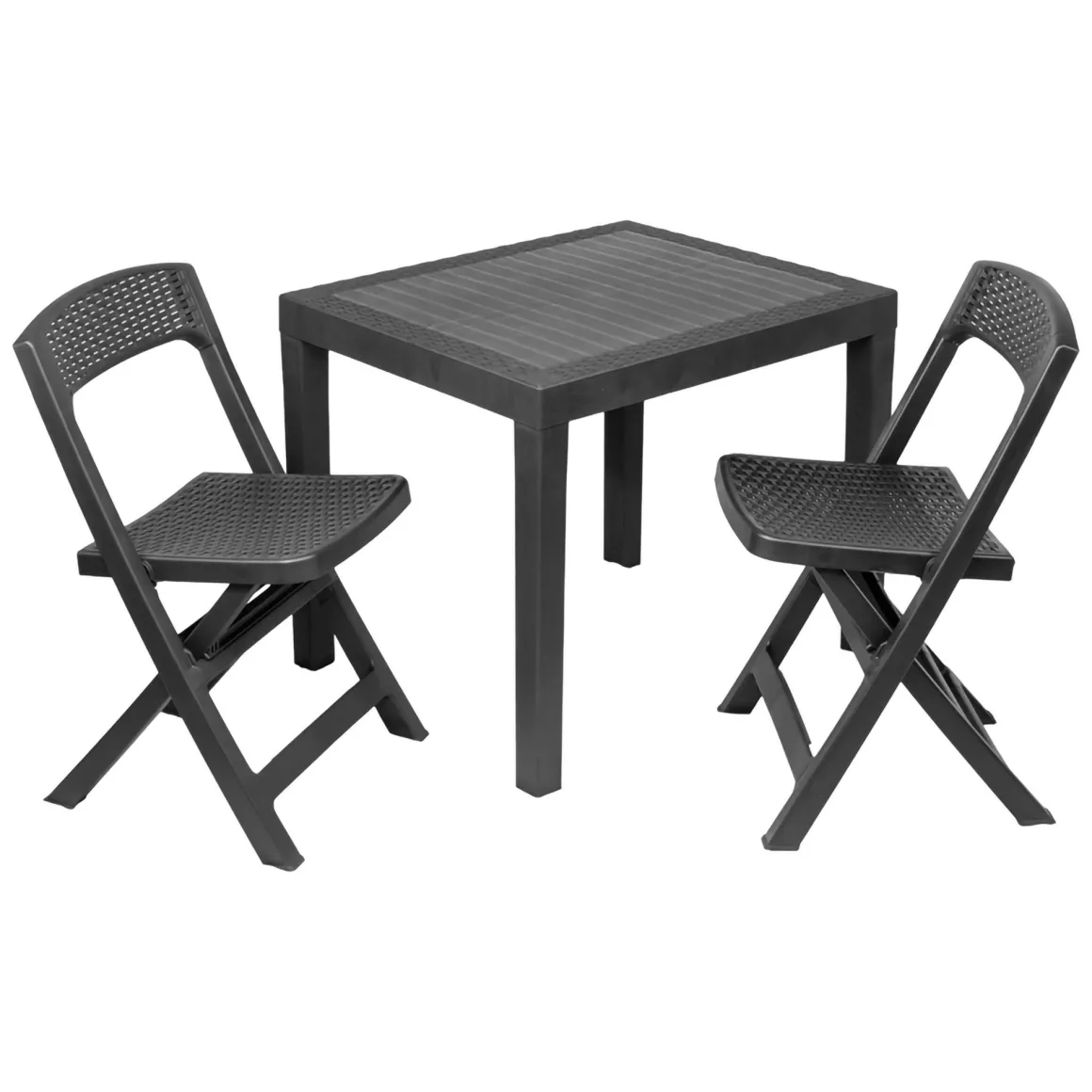 Set Da Esterno|Salotti Da Giardino > Dmora Set Salotto da Esterno 2 Posti un Tavolino, Made in Italy - Floritan Nero Antracite