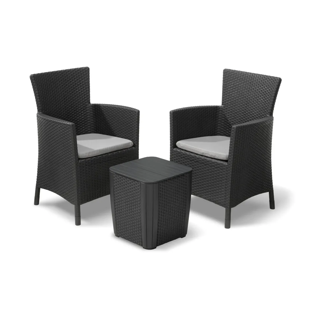 Set Da Esterno|Salotti Da Giardino > Dmora Set salotto da esterno Viking, 62x60 h89 cm, Antracite Nero Antracite