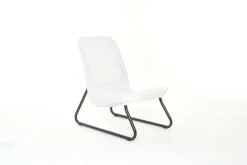 Set salotto esterno 2 poltrone 1 tavolino bianco - Canmore