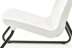 Set salotto esterno 2 poltrone 1 tavolino bianco - Canmore