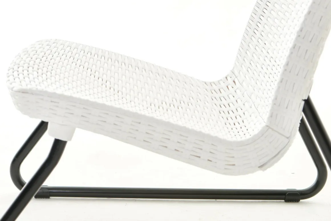 Set salotto esterno 2 poltrone 1 tavolino bianco - Canmore
