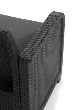 Set salotto esterno 2 poltrone e 1 divano antracite - Barrhead