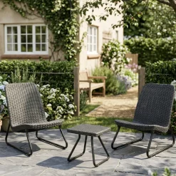 Salotti Da Giardino > Dmora Set salotto esterno 2 posti e 1 tavolo - Camini Bianco