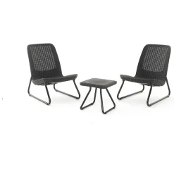 Set salotto esterno 2 posti e 1 tavolo antracite - Canmore