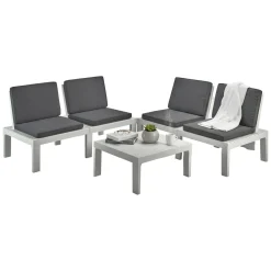 Set Da Esterno|Outdoor > Dmora Set salotto giardino angolare - Ermes Bianco