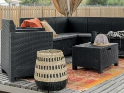 Set salotto giardino divano angolare antracite - Somnus