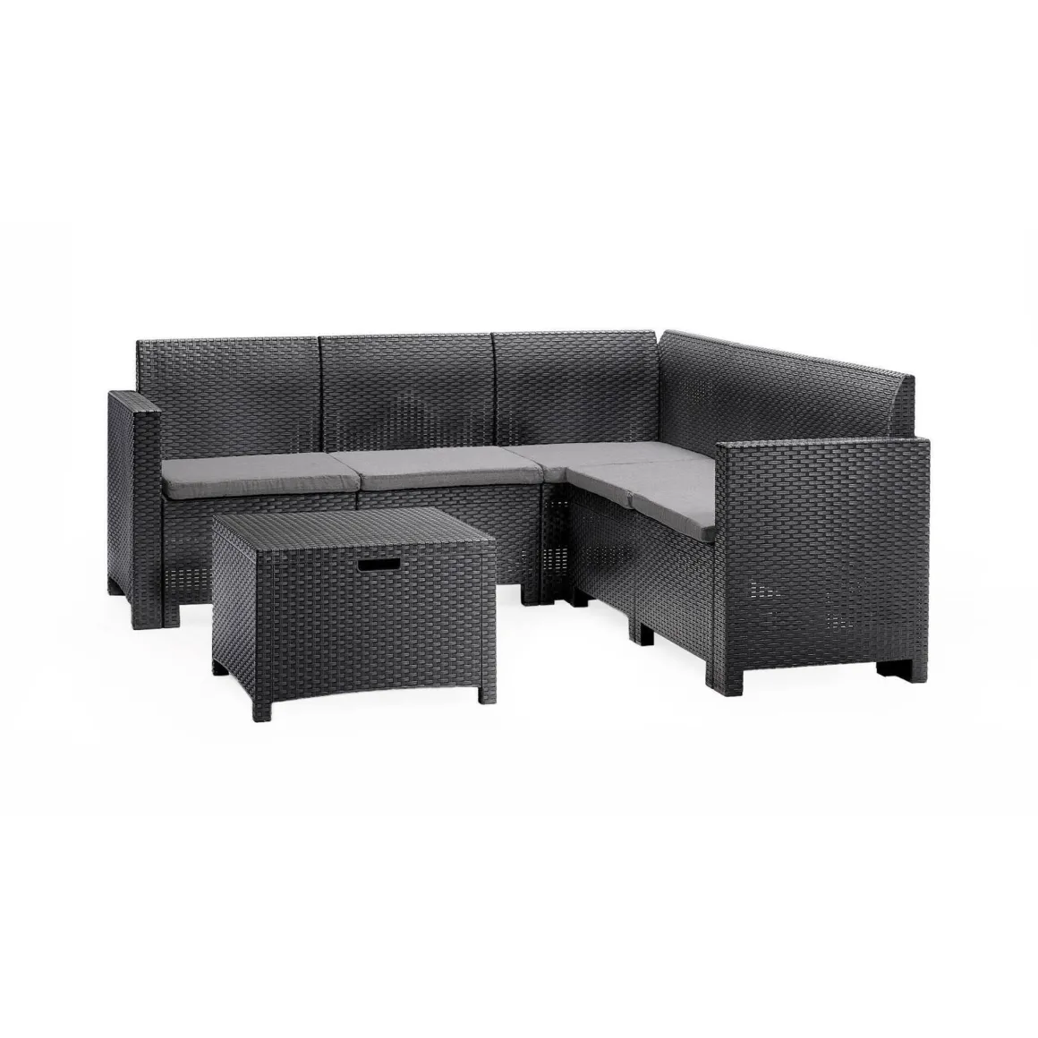Set salotto giardino divano angolare antracite - Somnus