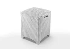 Set salotto giardino poltrone effetto rattan bianco - Armin