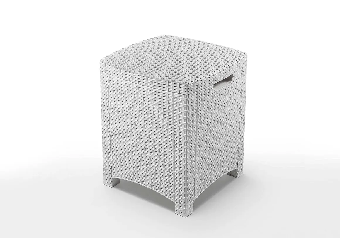 Set salotto giardino poltrone effetto rattan bianco - Armin