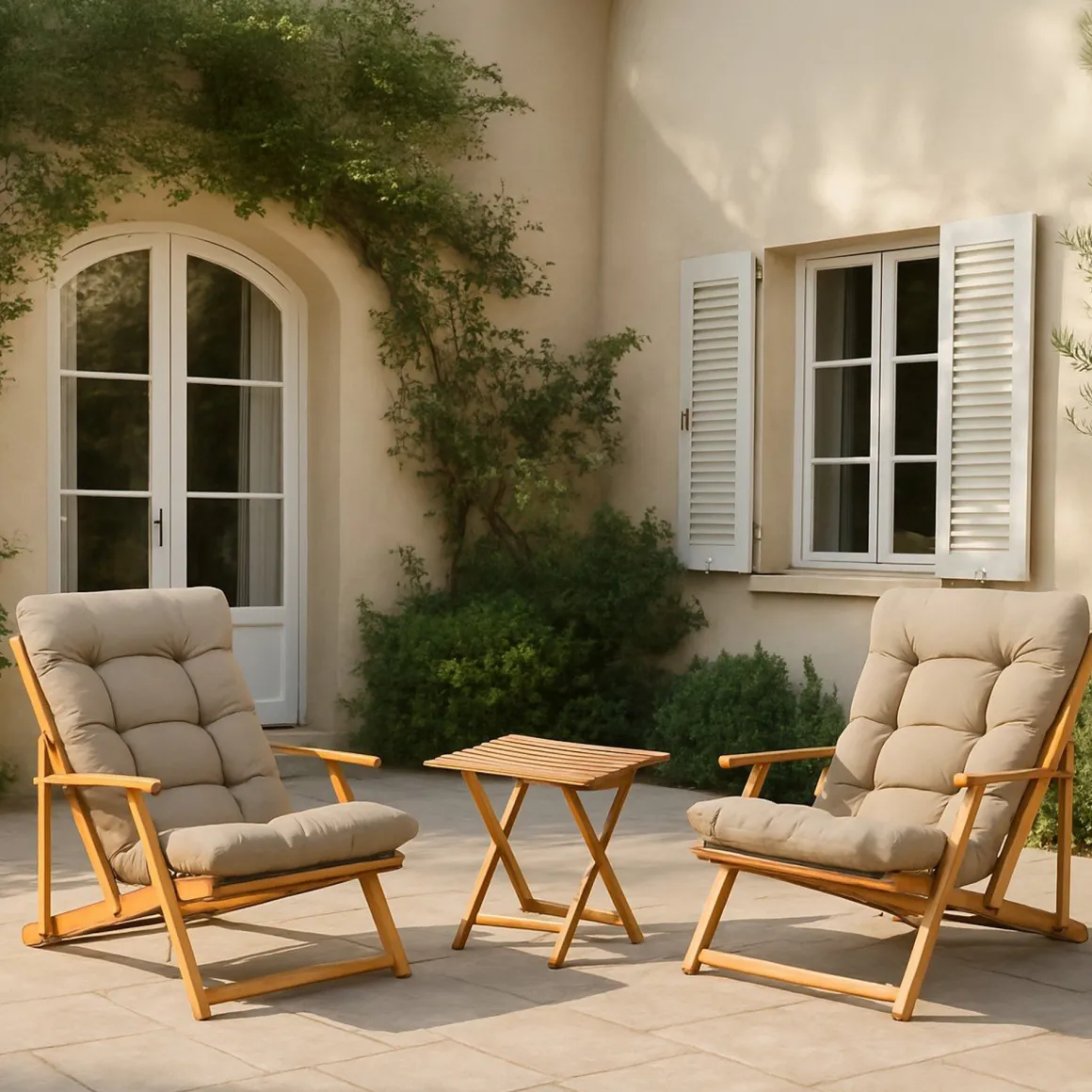 Set salotto giardino 2 posti e 1 tavolo basso marrone - Biagio