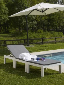 Set Da Esterno|Outdoor > Dmora Set salotto piscina poltrone effetto doghe - Aixela Bianco