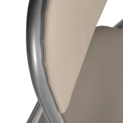 Ufficio|Cucina > Dmora Set 2 sedie pieghevoli imbottite beige struttura in metallo - Antenore Grigio, Beige