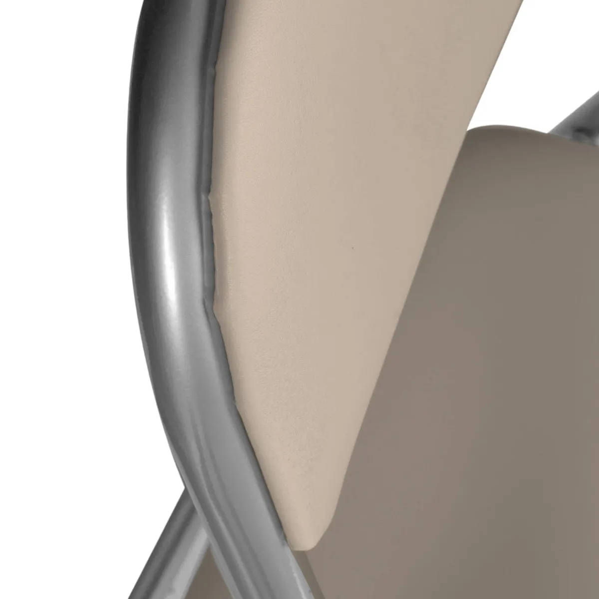 Ufficio|Cucina > Dmora Set 2 sedie pieghevoli imbottite beige struttura in metallo - Antenore Grigio, Beige