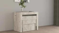 Set Tavolo E Sedie|Cucina > Dmora Set tavolo allungabile e 2 panche allungabili cemento 12 posti - Auditore Grigio Cemento