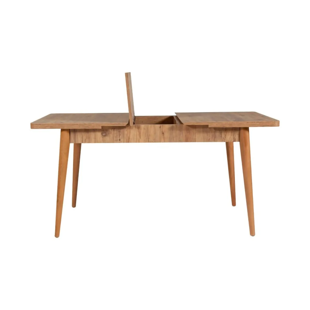 Set Tavolo E Sedie > Dmora Set tavolo allungabile 8 posti 2 sedie e 1 panca in legno - Padru Grigio Cemento, Marrone Quercia