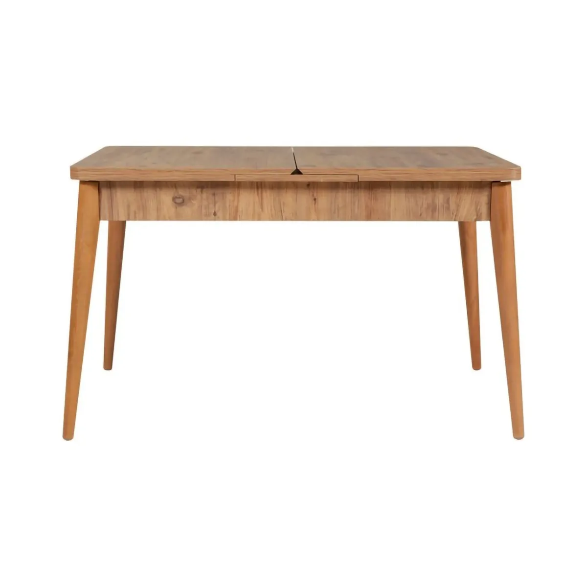 Set Tavolo E Sedie > Dmora Set tavolo allungabile 8 posti 2 sedie e 1 panca in legno - Padru Grigio Cemento, Marrone Quercia