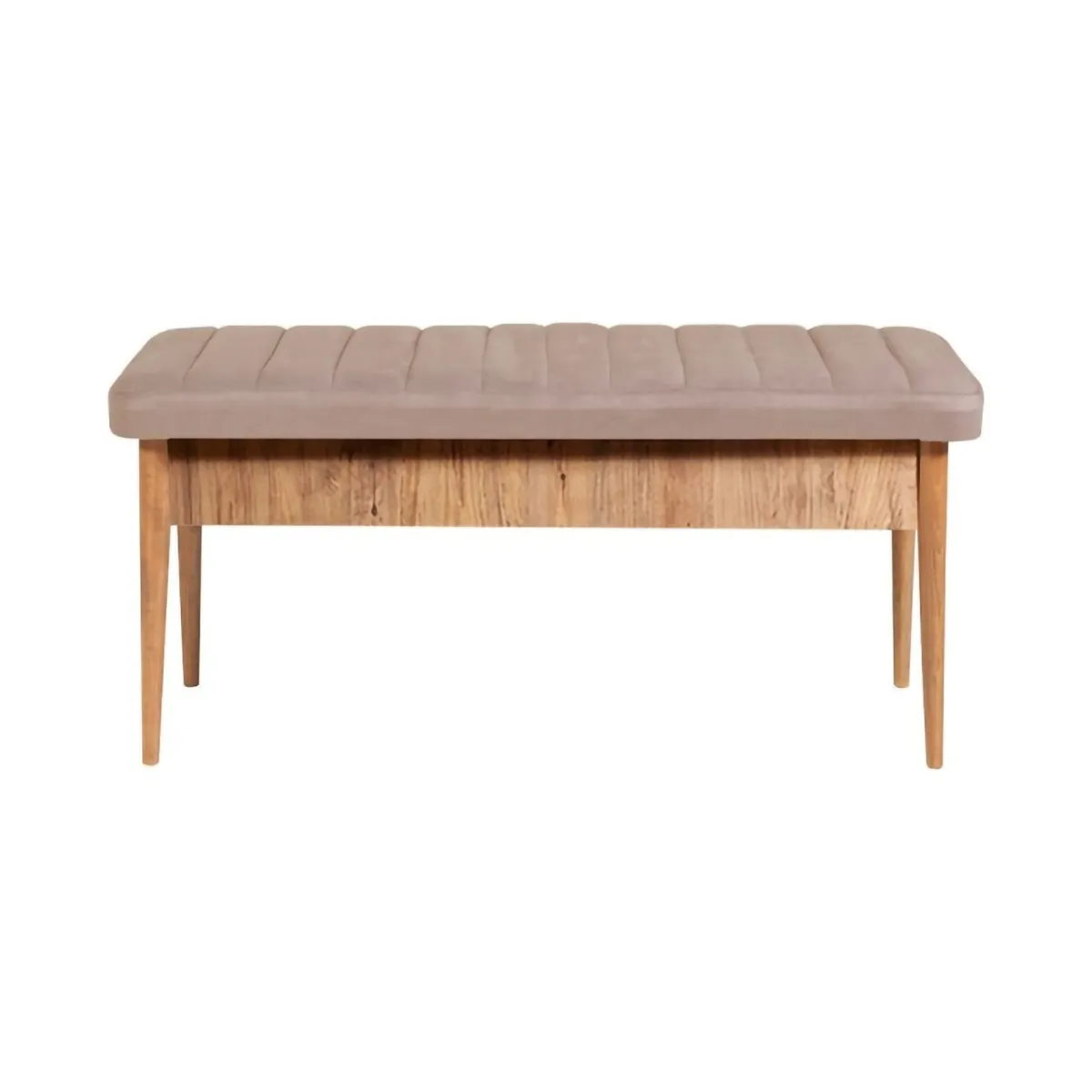 Set Tavolo E Sedie > Dmora Set tavolo allungabile 8 posti 2 sedie e 1 panca in legno - Padru Grigio Cemento, Marrone Quercia